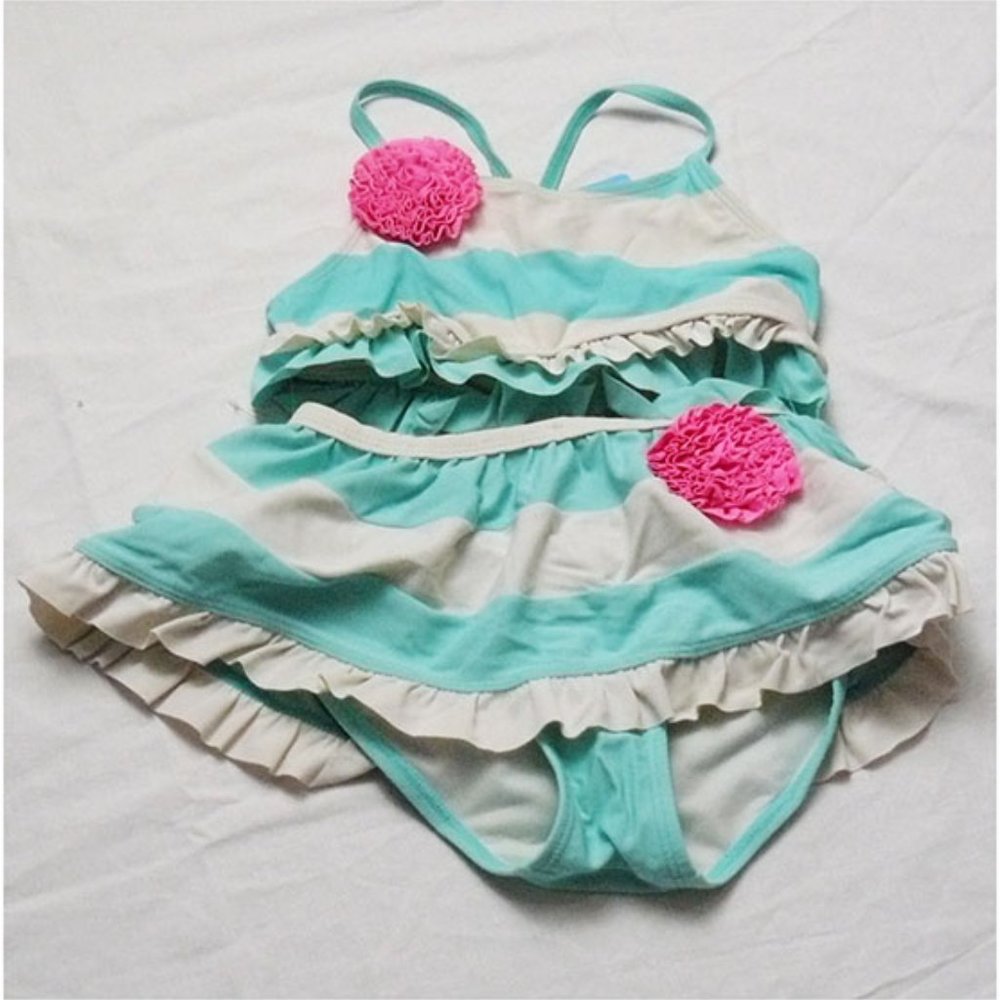 Flapdoodles Girls Two-Piece Swim / Bathing / Swimsuit, Size 6X, GUC